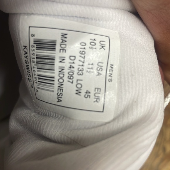 New K-SWISS damaged GALLEN III MENS LOW WHITE SNEAKER SHOE - Picture 9 of 11